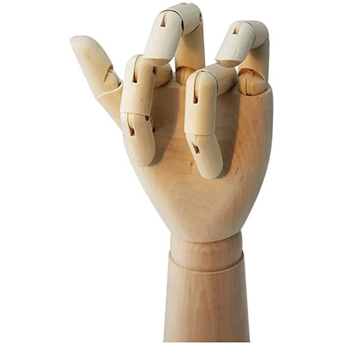 12 Pouces Artiste articulé articulé Mannequin Bois à la Main opposable Figure Sculpture Mannequin Main modèle Flexible Doigts Mayyou Art en Bois à la Main 