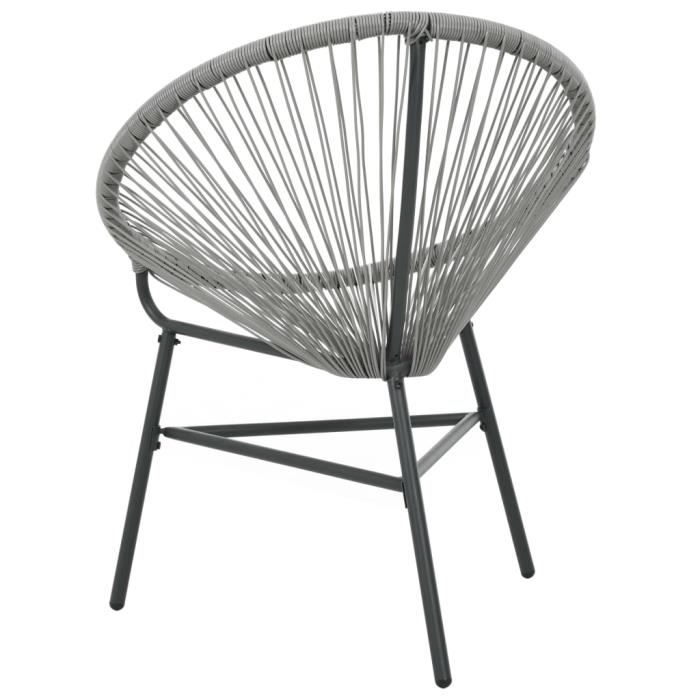 Festnight Chaises De Jardin En Resine Tressee Chaise D Exterieur Chaise Pour Terrasse Fauteuil Gris 69 X 66 X 87 Cm Achat Vente Ensemble Table Et Chaise De Jardin Festnight Chaises De Jardin Cdiscount