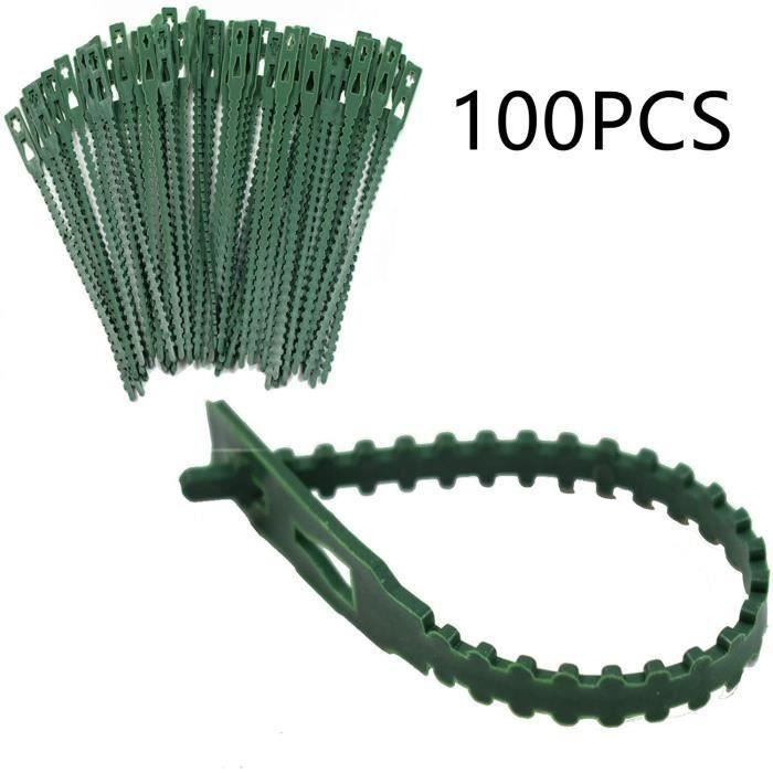 PETSTIBLE Lot de 10 attaches de jardin en caoutchouc souple et réglables 24 cm