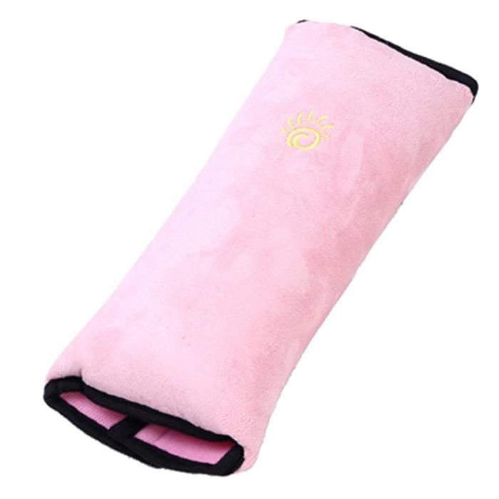 Coussinets Ceinture Sécurité EULAPGOE Lot De 4 - Enfants, Rose - Doux, Lavable - Anti-Frottement