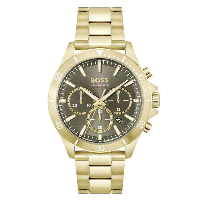 Montre chronographe BOSS TROPER 44 mm dorée