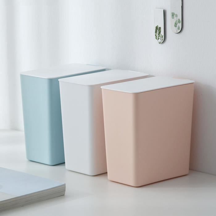 Cuisine Poubelle Poubelle De Bureau Poubelle De Comptoir En Plastique Avec Couvercle Push