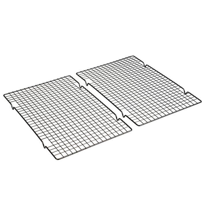 Grille De Cuisson Carrée En Acier Inox 304 - 50x35 Cm - Pour Barbecue, Four, Camping - Facile à Nettoyer, Réutilisable, Légère