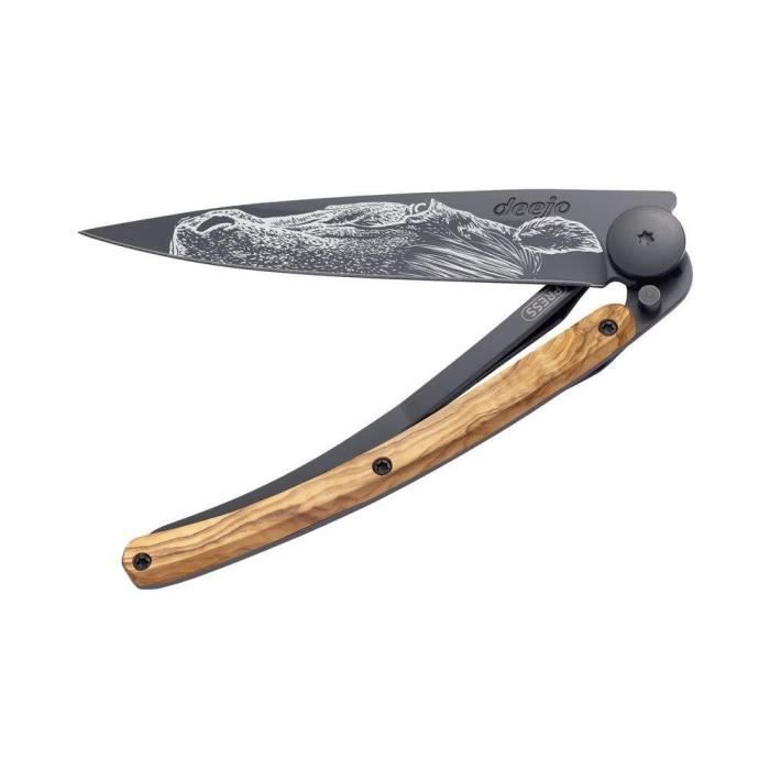 Couteau De Poche Pliant Ultra Leger Avec Clip Ceinture Version Olivier 37g Lame Fine Et Tranchante Motif Pur Sang En Acier Cdiscount Sport