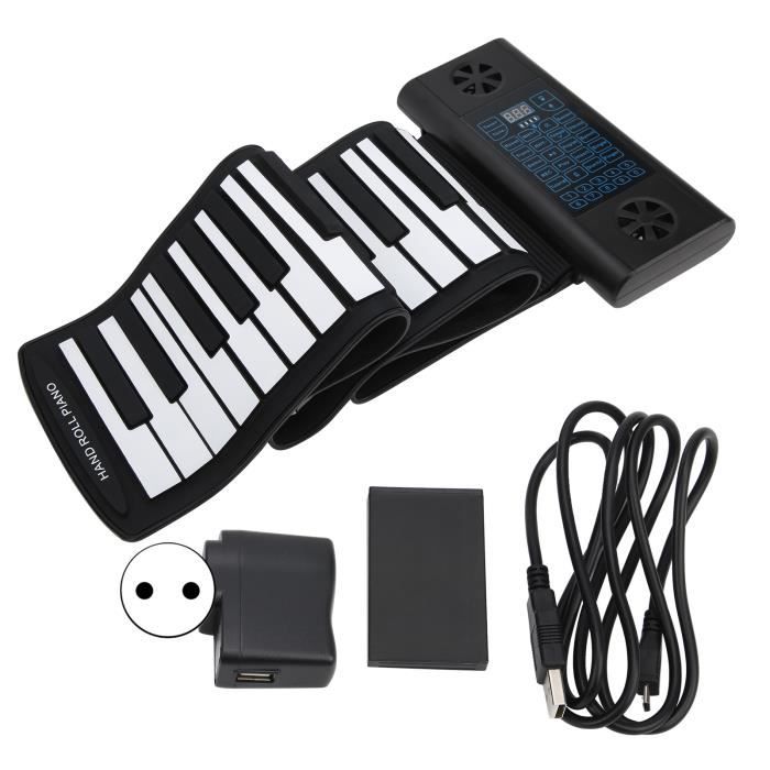 Piano à Clavier Portable 61 Touches, Clavier De Piano Flexible Enroulable Electrique Pour Enfants Debutants Adultes Tous Ages Prise En Charge Du Son Surround 4d Piano à Clavier Portable 61 Touches, Clavier De Piano Flexible Enroulable Electrique Pour Enfants Debutants Adultes Tous Ages Prise En Charge Du Son Surround 4d