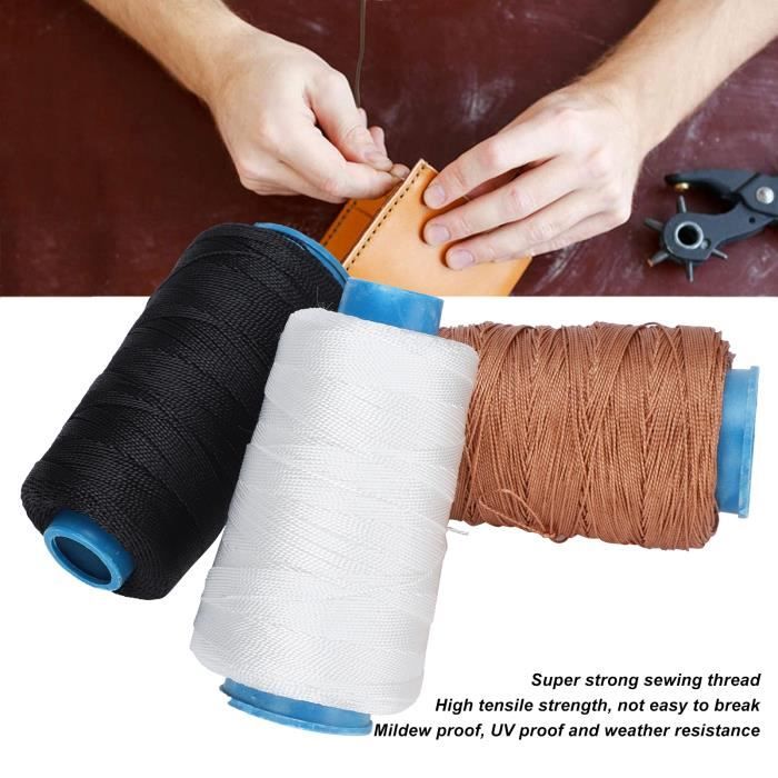 Main Repair Kit 7pcs coudre Incurvé Aiguilles & Colorés Fil pour Jeans en cuir