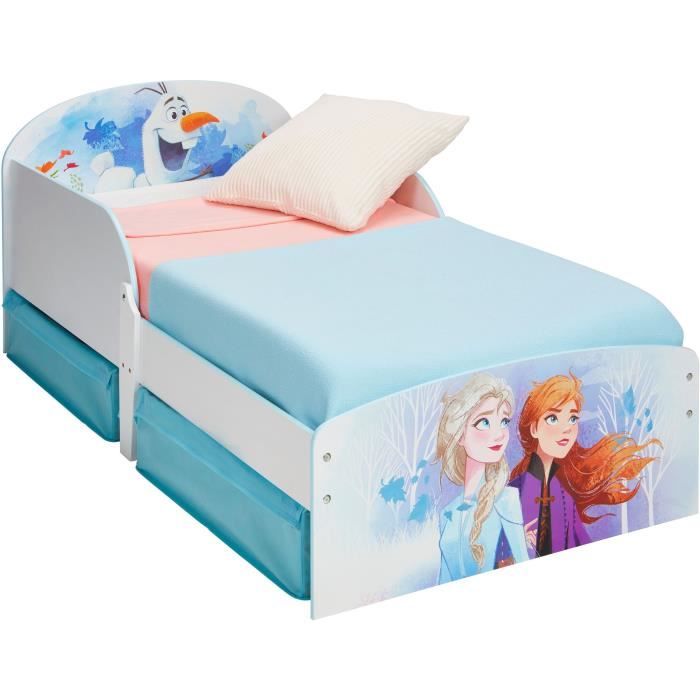 disney la reine des neiges lit pour enfants avec espace de rangement sous le lit pour matelas 140cm x 70cm cdiscount jeux jouets