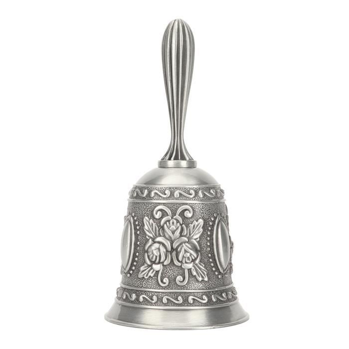 Cloche à Main En Métal Dereine - Or - 5,4x11,2cm - Pour Restaurant, École, Décoration Noël