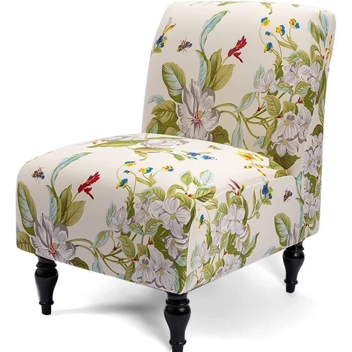 Housse De Chaise Sans Accoudoirs - Taille Unique Extensible - En Polyester Et élasthanne - Protection Anti-taches Et Anti-poussière - Lavable En Machine - 1