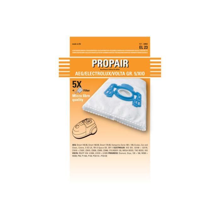 ELECTROLUX - SAC ASPIRATEUR PROPAIR VAMPYRINO GR5 + XIO 5 PIECES + 1 MICRO-FILTRE - - Electrolux