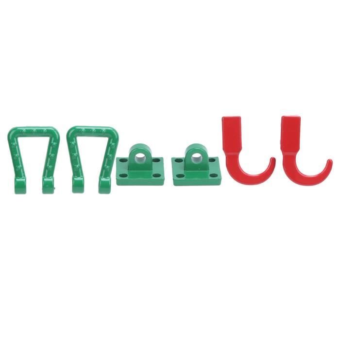 Lot De 4 Crochets De Remorquage En Métal Pour RC 1/10 - Compatible Traxxas TRX-4 - Rouge Et Noir - Pour Chenille Ou Pare-chocs
