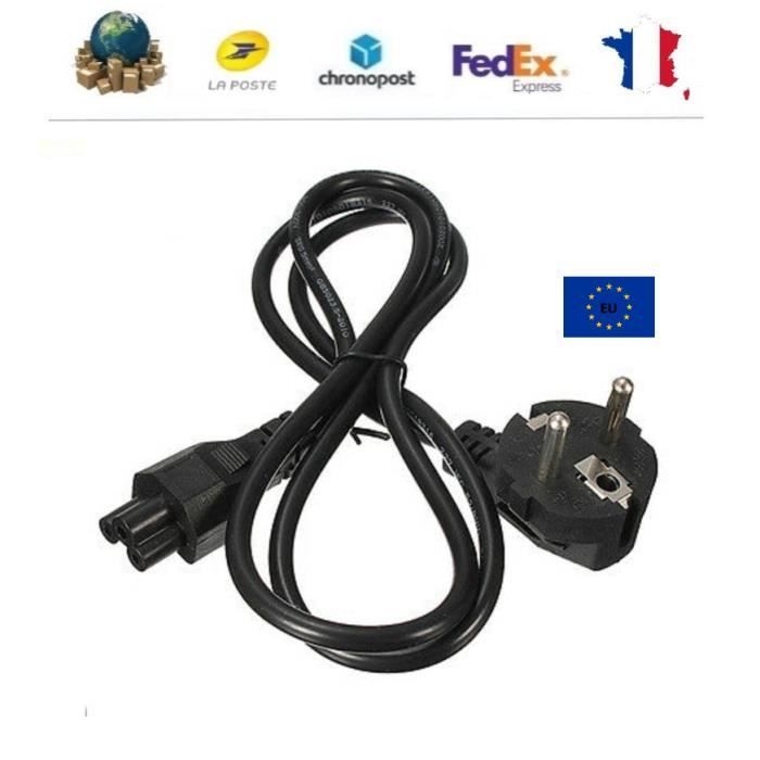 Cordon Cable Alimentation chargeur PC Portable Prise EUROPE 1,2M -  Cdiscount Informatique