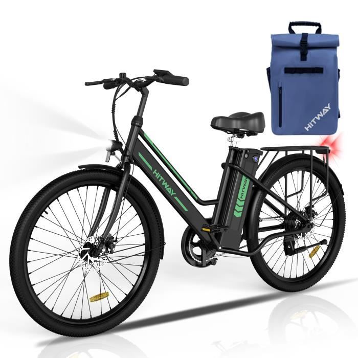 Vtt Ville Hollandais Femme Vélo Électrique HITWAY 26 Pouces 250W