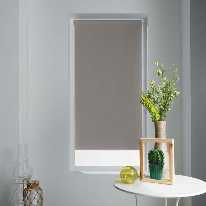 Cuisine 70 x 120 cm Salle de Bain Beige Montage Simple pour Chambre Allesin Store Enrouleur Occultant Thermique sans Perçage Salon Rideaux Occultant Opaque Isolant
