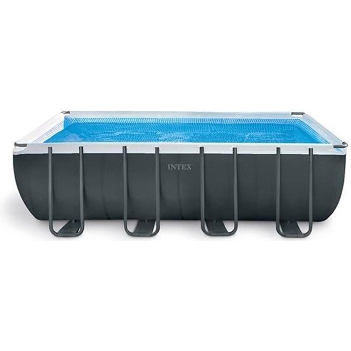 intex kit piscine rectangulaire tubulaire l 5 49 x l 2 74 x h 1 32 m cdiscount jardin