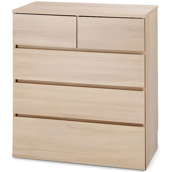 Table de chevet - Meuble de rangement multifonction - 4 tiroirs en