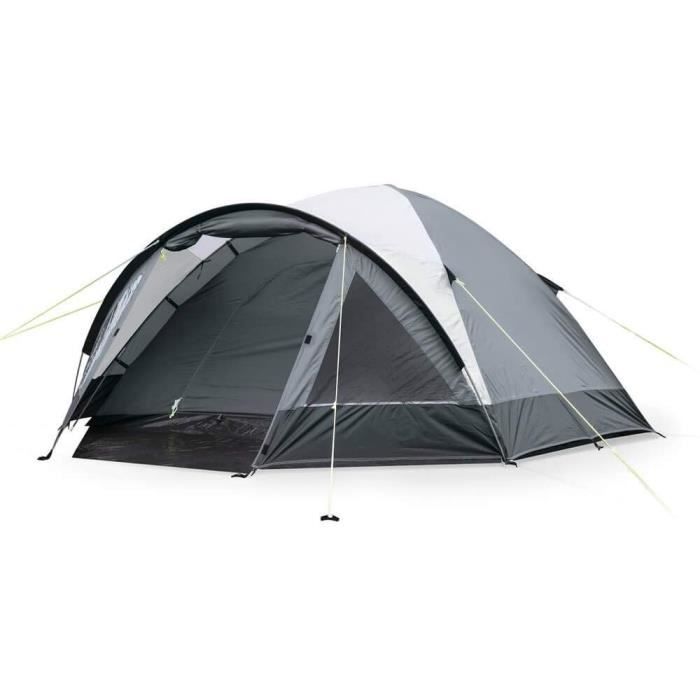 Tente de camping à arceaux - 4 places - KAMPA - Brighton 4 - Gris et noir
