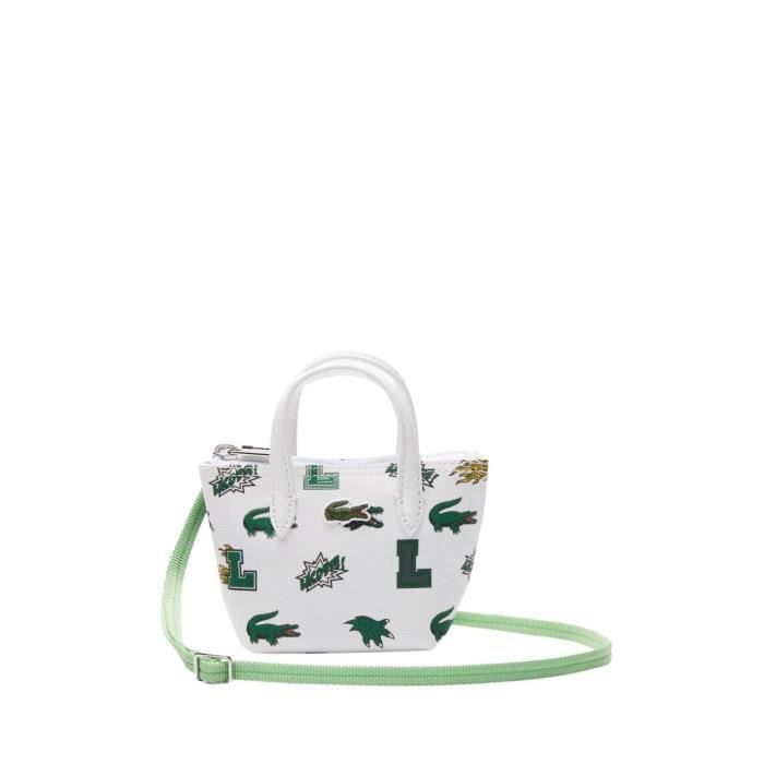 Mini cabas Lacoste ref 57928 L05 Blanc 10 10 6 TU Cdiscount
