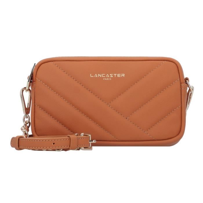 Lancaster Soft Matelass Sac bandouli re en cuir 19 cm gold