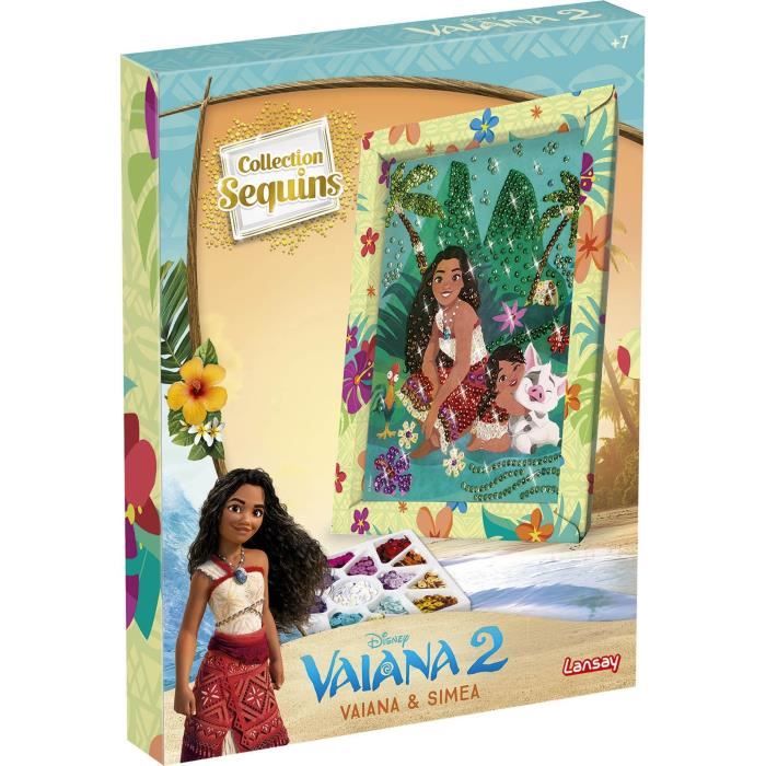 Kit loisir créatif LANSAY Collection sequins VAIANA & SIMEA Dès