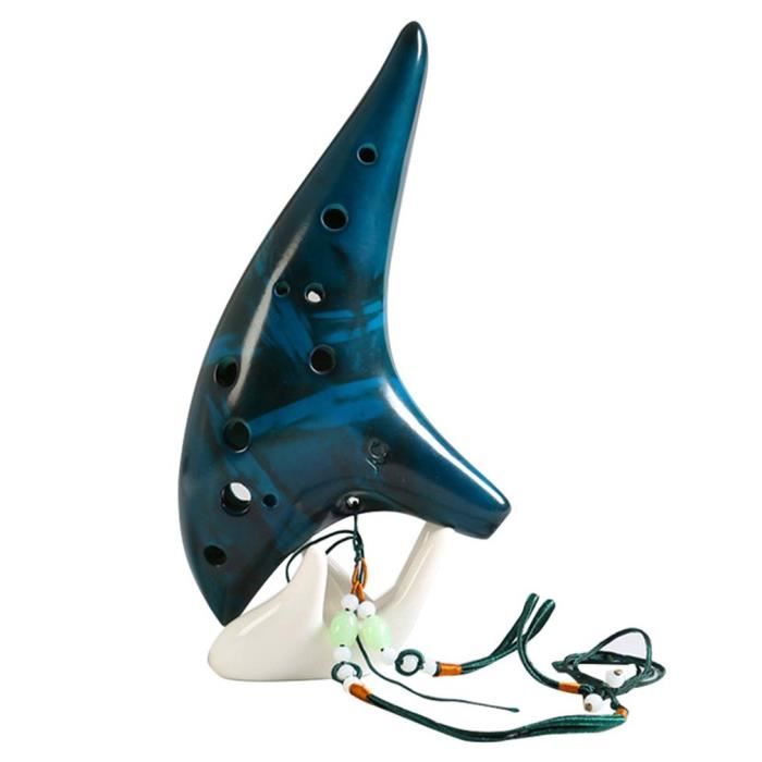 12 trous en céramique flûte Ocarina Alto fumé Ocarina Instrument de musique sous-marin Style amateur de musique Instrument de