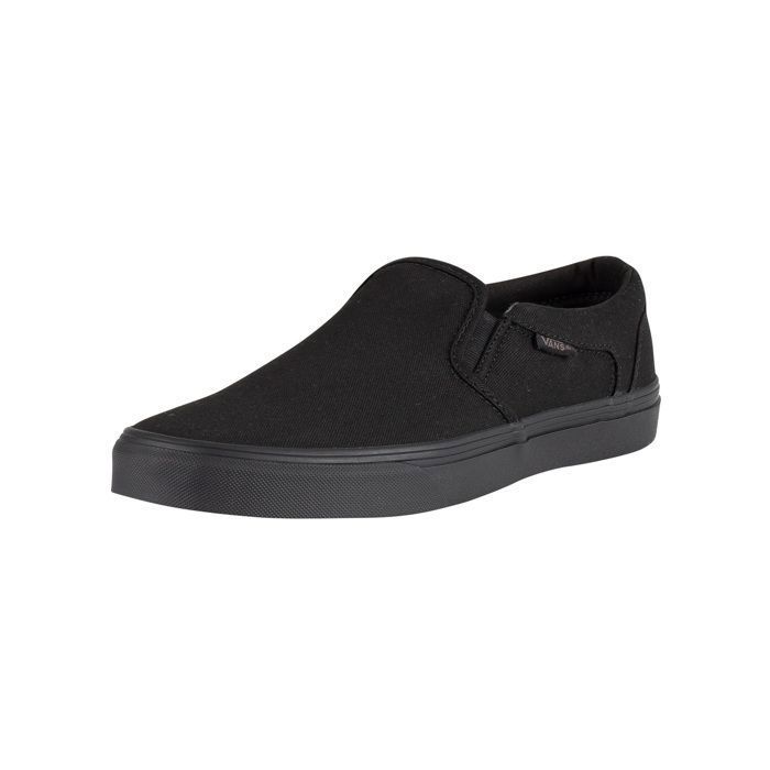 Baskets Homme VANS Asher - Noir - À Enfiler - Textile