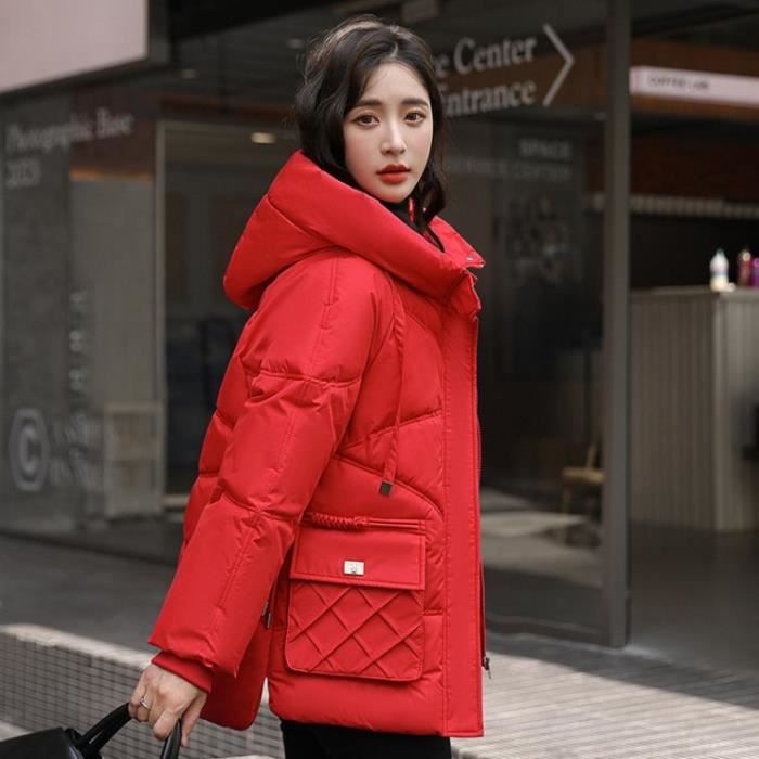 Doudoune Femme Mode Ample Rouge Manches Longues Coton KJEHOME Rouge Cdiscount Pret a Porter