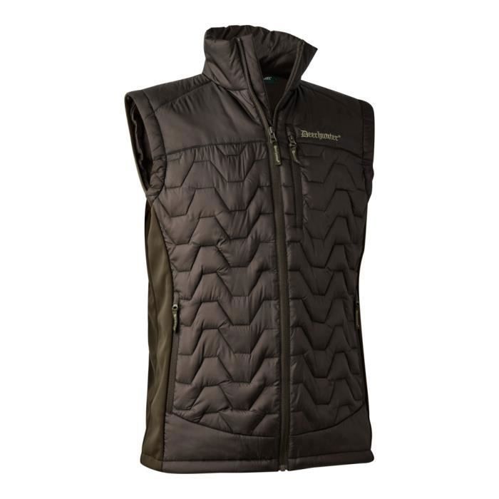 Gilet Sans Manches Matelassé Femme Grande Taille - Doudoune Mi-Longue Légère Et Chaude Kaki