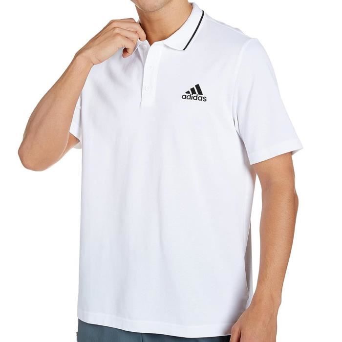 Polo Blanc Homme Adidas 9221