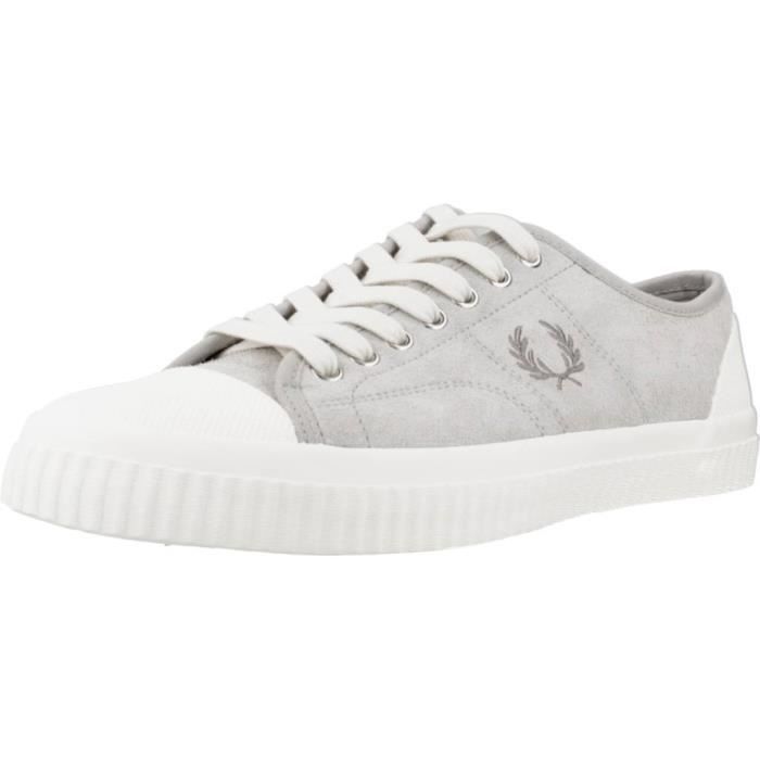 Fred Perry Baskets - FRED PERRY - HUGHES LOW TEXTURED SUEDE - Daim-Nubuck - Gris - Plat