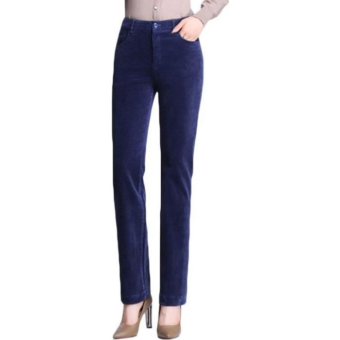Pantalon Jogging Femme Velours Côtelé - Pantalon Sport Décontracté Ample Avec Poches