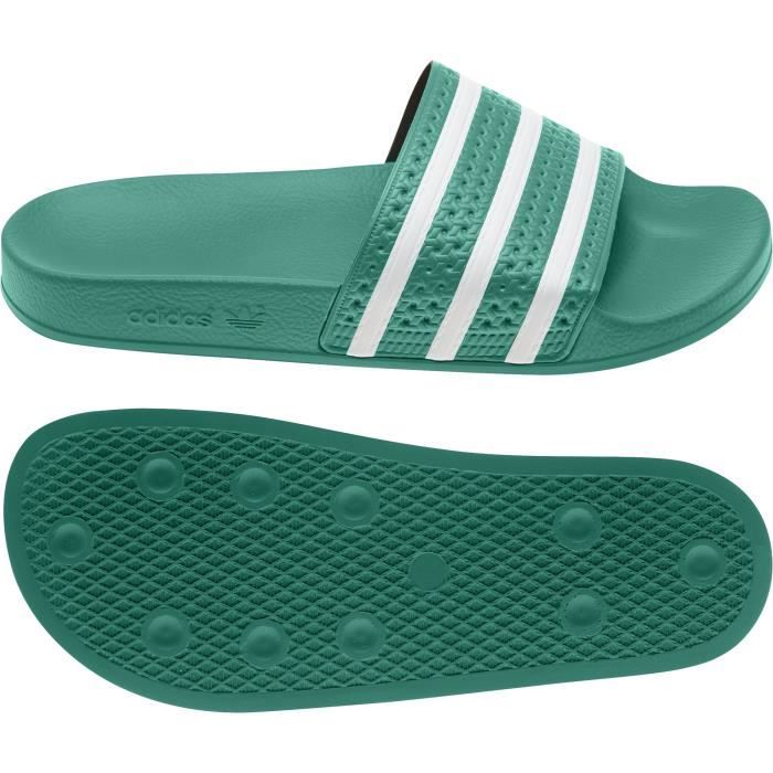 claquette adidas blanche et verte