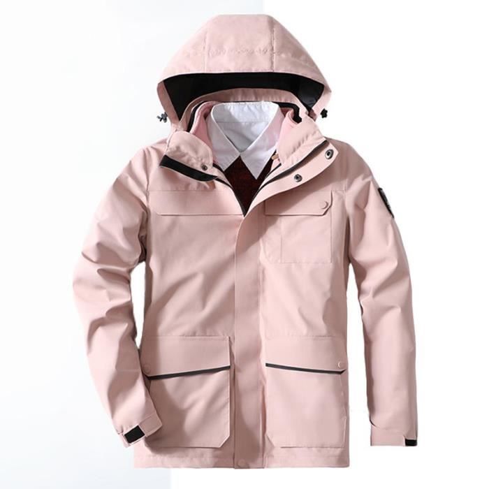 Veste De Bateau OutdoorJack Weather Gear Femme, Rose, 3XL, Capuche Imperméable Coupe-vent