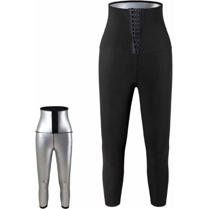 Pantalon de Sudation Femmes, Legging de Sport à Taille Haute Noir Shorts  pour Accélérer Transpiration, Lifting des fesses, Obtenir