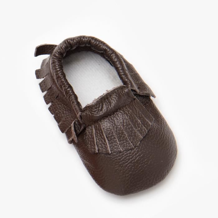 Chaussons Bébé En Cuir Souple – Pour Premiers Pas, 0-24 Mois, élastique Cheville – Idéal Fille Et Garçon