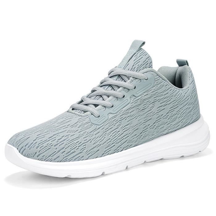 KIANII Baskets classiques grises à semelle souple pour hommes Chaussures décontractées dextérieur 39-44