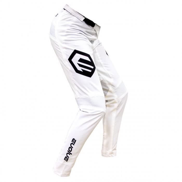 Pantalon VTT EVOLVE Send It Blanc Noir Homme Coupe fit Ultra leger et ergonomique Cdiscount Sport