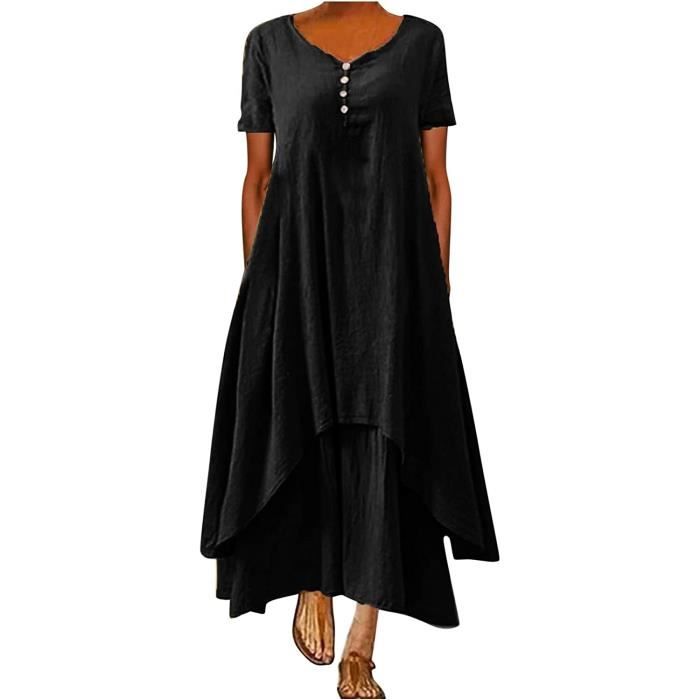 Robe noire hotsell ample mi longue