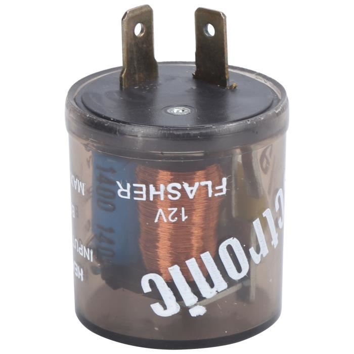 Relais De Clignotant électronique 3 Broches - 12V/24V - Pour Voiture/moto - Noir