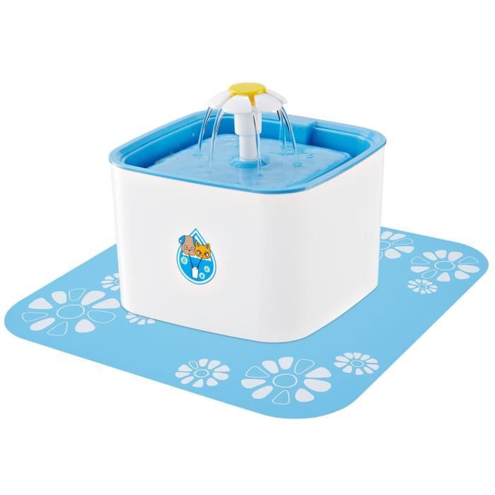 Comparer les prix de 1.6L Fontaine à Eau Fontaine de Chat et 2 Filtres Boire à Fleur Électrique Animaux Vert Pet Water Fountain Drinking Bowl