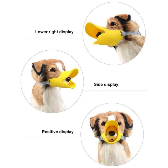 Comparer les prix de OMABETA Couverture de muselière anti-appelée Couvre-bouche Anti-morsure en forme de bouche de canard pour jardin filet jaune