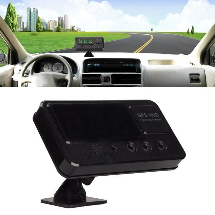 Qiilu HUD GPS Compteur de vitesse HUD, véhicule GPS HUD de voiture multifonction, précis et numérique electronique securite