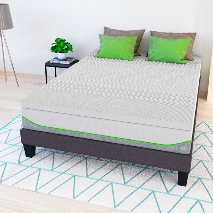 Surmatelas Nuage OLYMPE LITERIE 180x200 cm Mémoire de forme & Zonage de confort Surmatelas Nuage OLYMPE LITERIE 180x200 cm Mémoire de forme & Zonage de confort