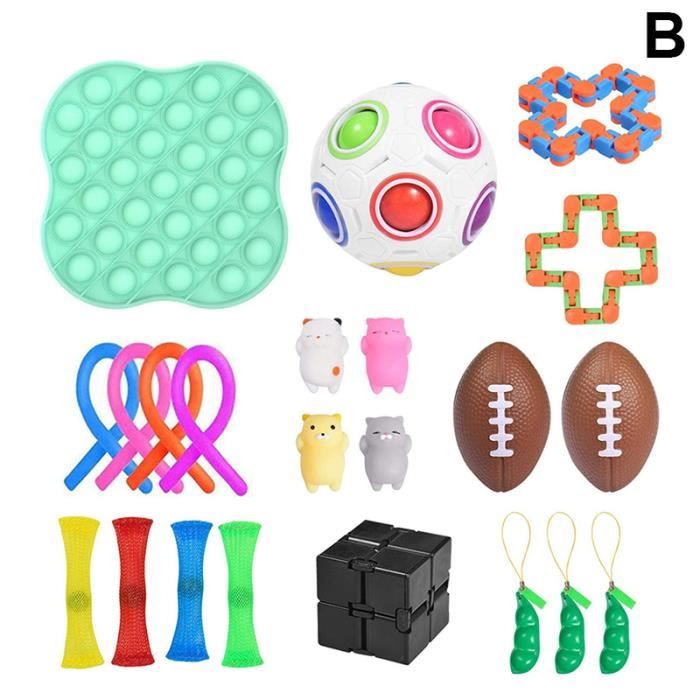 Teochew Montessori Cube Bois,Busy-Board Bébé Fidgets Cube Cube De Stress Soulagement De L'Anxiété Portable Jouet Anti-Stress Jouets Montessori Jouet Éducatif pour Les Enfants De 24 Mois Et Plus 