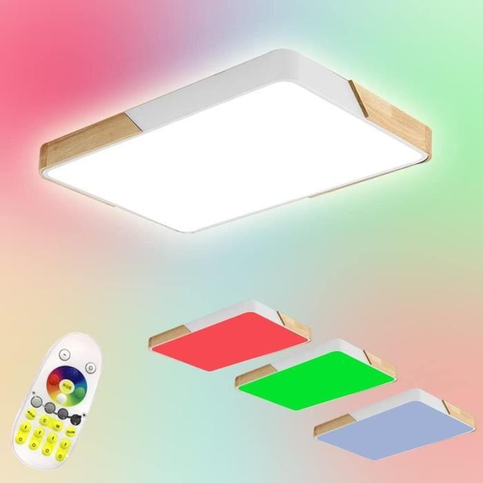 Plafonnier LED Panneau Plat 16W à 72W - Dimmable - IP44 - Pour Salon, Chambre, Salle De Bain
