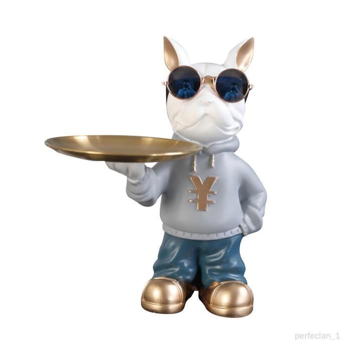 Statuette DKD Homme Tête De Chien - Résine - H34cm - Déco Aviateur
