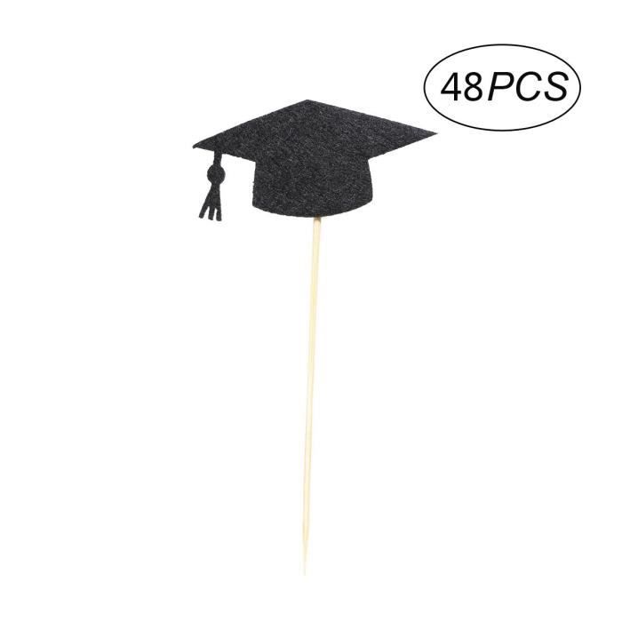 48cs Gateau Toppers Noir Doctorial Chapeau Design Gateau En Bois Toppers Decorations Pour La Remise Des Diplomes Sa 1630 Achat Vente Figurine Decor Gateau Cdiscount