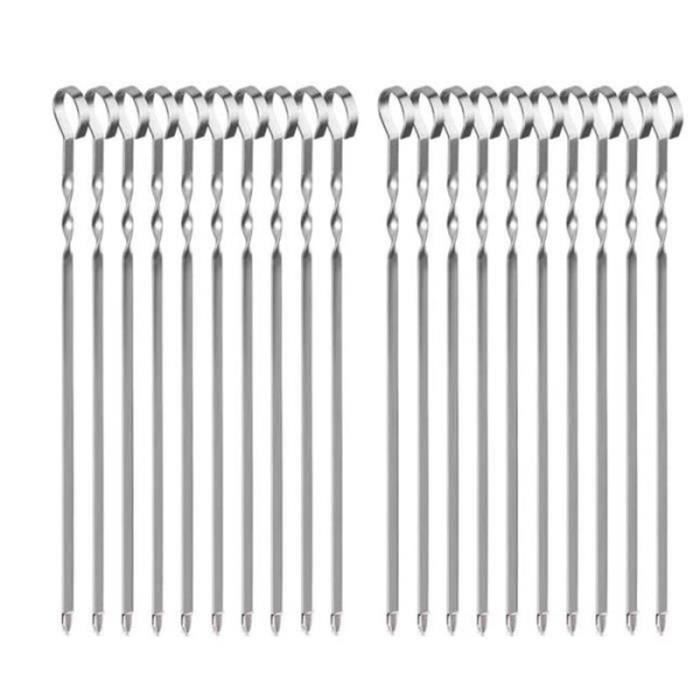 Brochettes De Barbecue Réutilisables En Acier Inoxydable,fourchettes