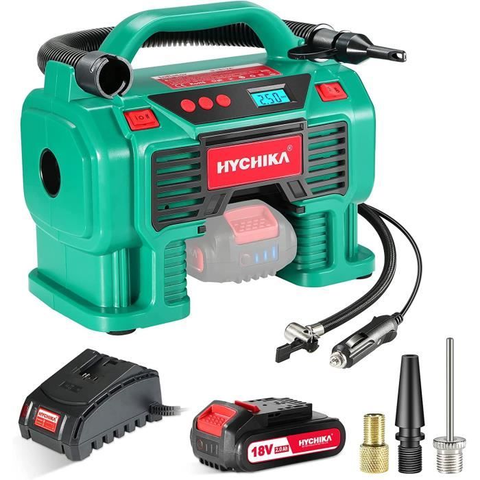 Compresseur à Air Portatif Compatible Makita 18V - Gonfleur Pneu Voiture 150PSI Avec Testeur Pression LED
