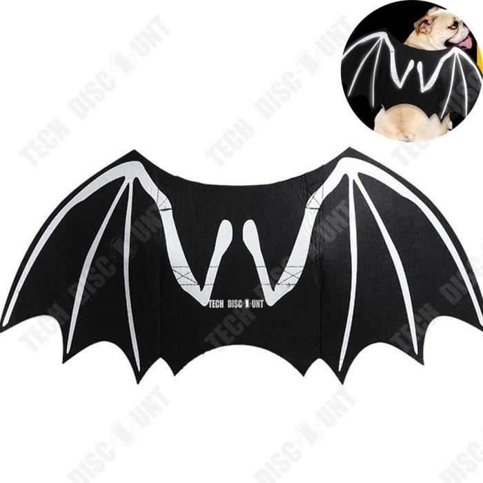 Meilleurs prix pour TD® Costume amusant d'halloween, fournitures pour animaux de compagnie, transformation d'ailes de chauve-souris lumineuses pour